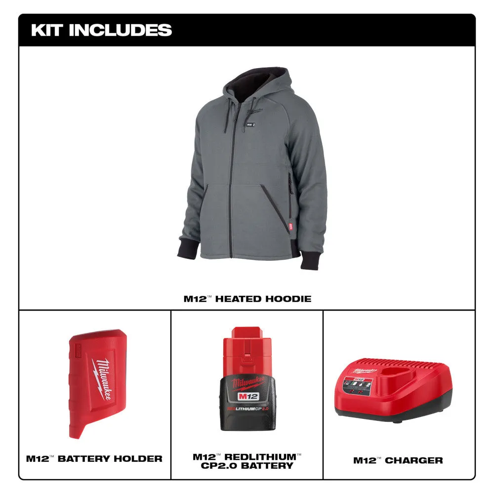 Milwaukee 306G-21 M12 Heated Hoodie Kit Gray