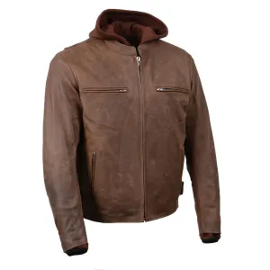 Milwaukee Leather MLM1518 Men's 'Scoundrel' Vintage Crazy Horse Brown