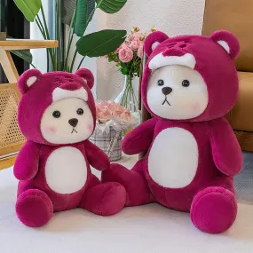 Mini Pink Teddy Bear with Hoodie