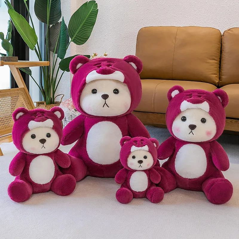 Mini Pink Teddy Bear with Hoodie