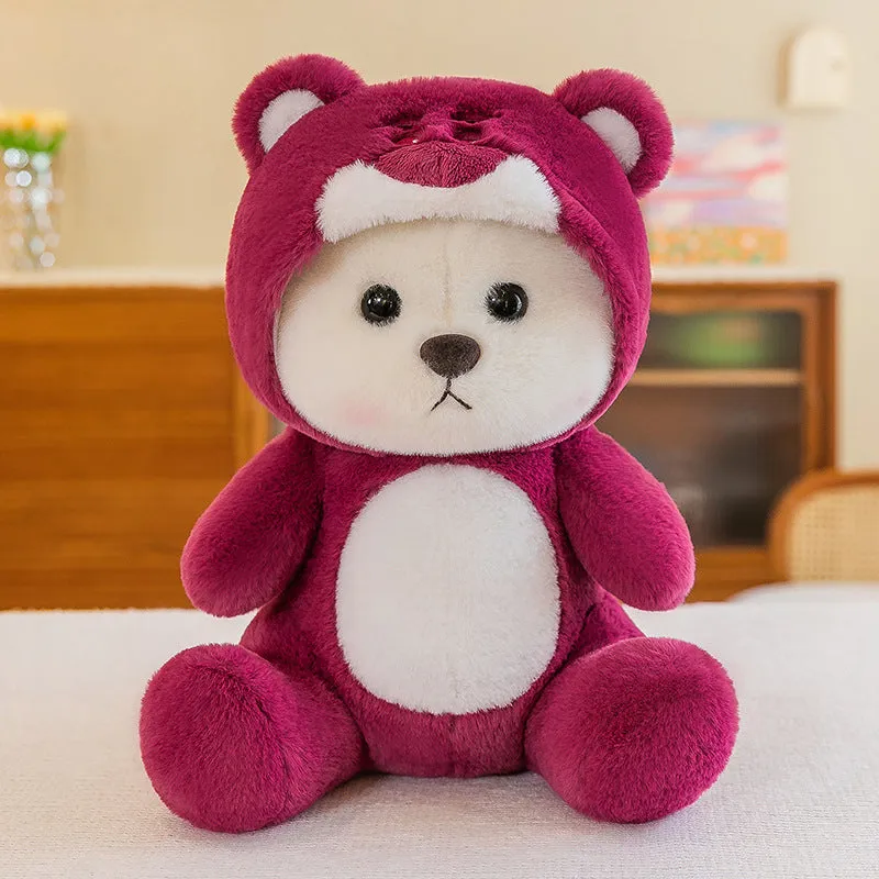 Mini Pink Teddy Bear with Hoodie