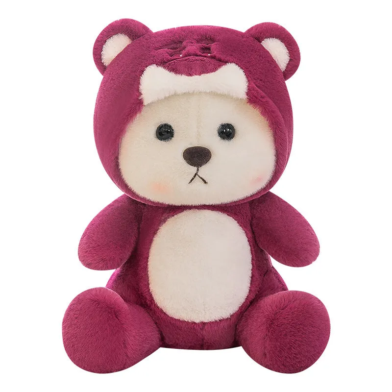 Mini Pink Teddy Bear with Hoodie