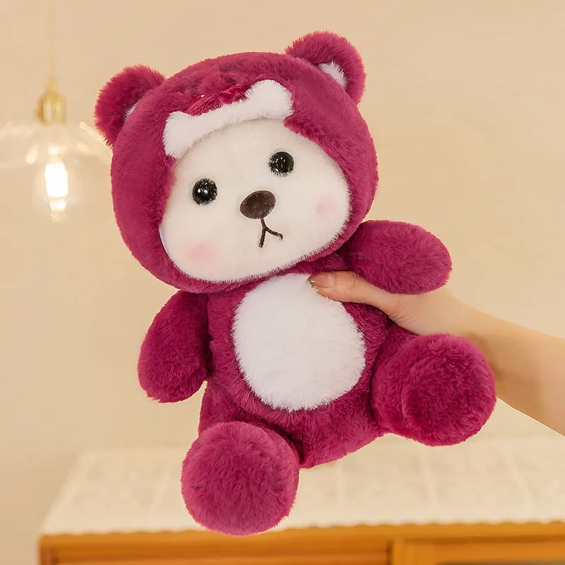 Mini Pink Teddy Bear with Hoodie