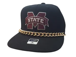 Mississippi State Bulldogs Adidas WOMENS Gold Chain Snapback Flat Bill Hat Cap