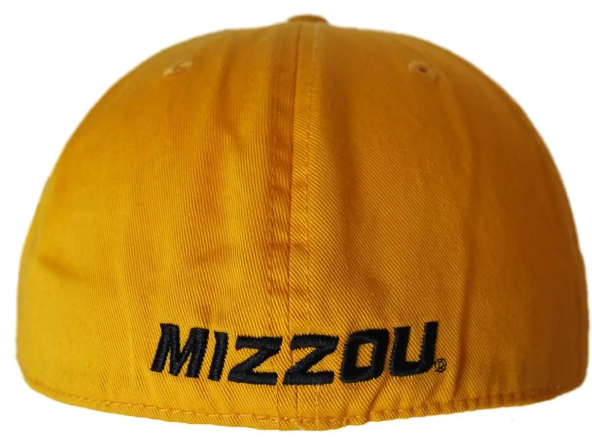 Missouri Tigers Gear for Sports Gold Mascot Logo Fitted Slouch Hat Cap (L)