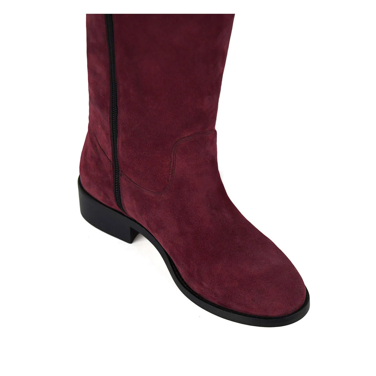 Mora suede, burgundy