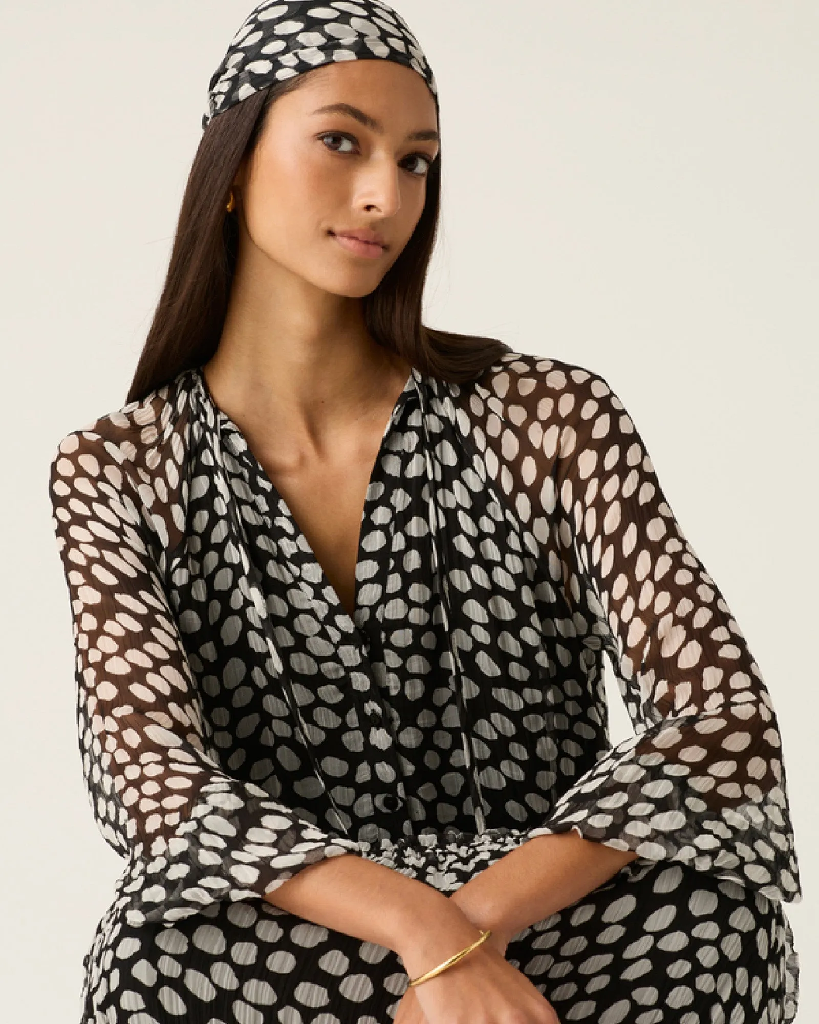 Mos The Label Ava Spots Midi Dress - Spots Print