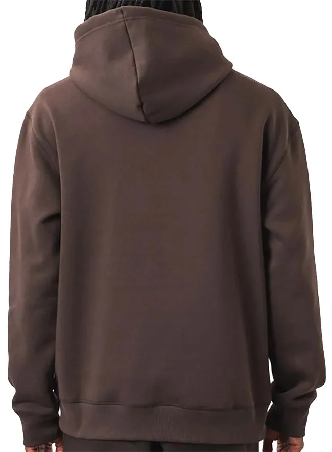 New Era Mens Oversized Hoodie Brown