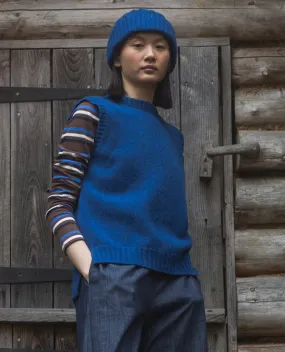 Niamh Lambswool Vest in Cobalt