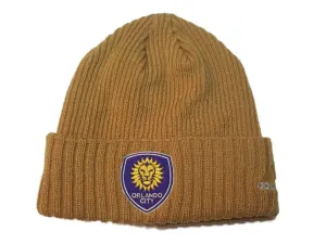 Orlando City SC Adidas Adult Gold Acrylic Knit Cuffed Skull Beanie Hat Cap