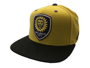 Orlando City SC Adidas Gold Padded Bill Adjustable Snapback Flat Bill Hat Cap