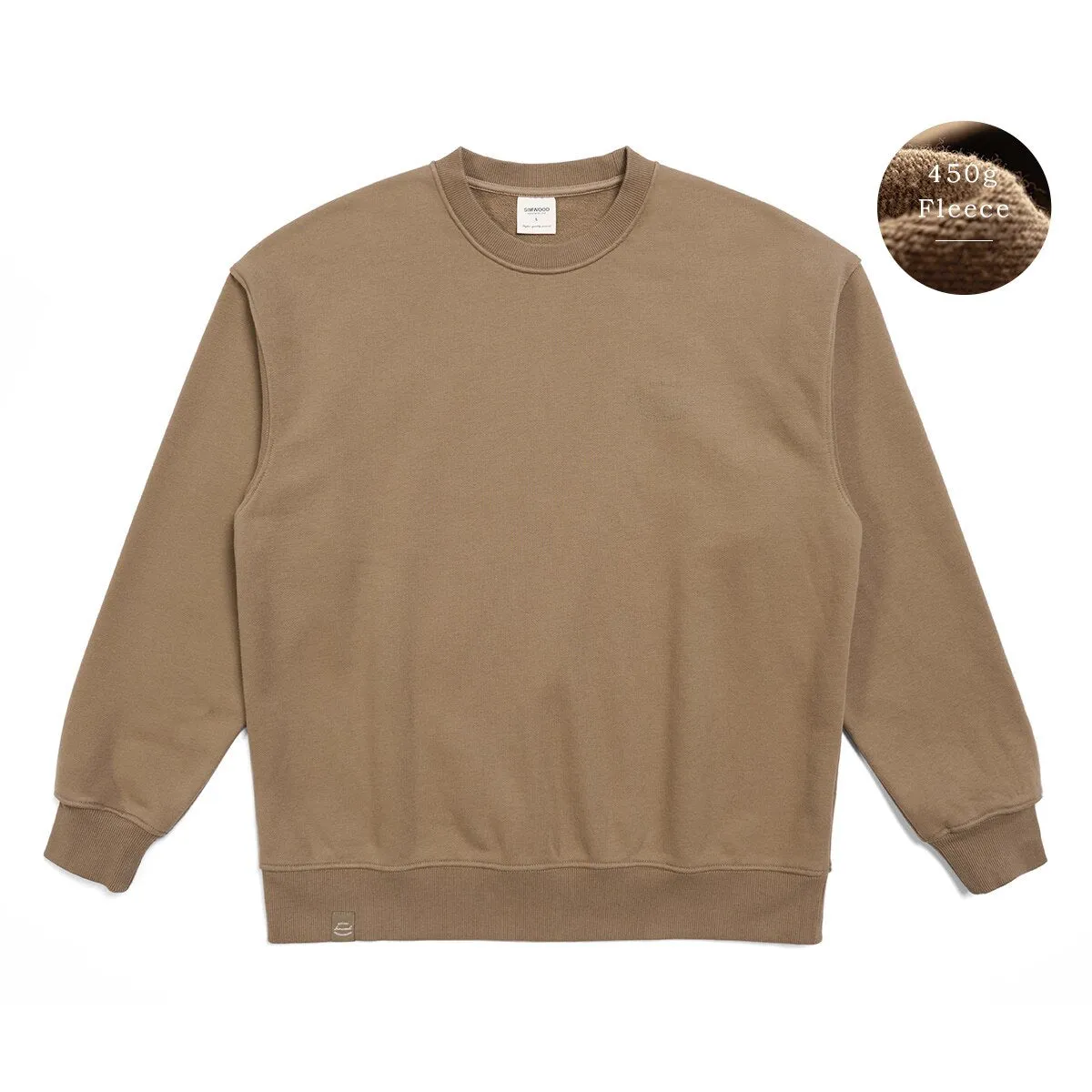 Oversize Men's Sweatshirts with Carbonized Compact Spinning Fabric