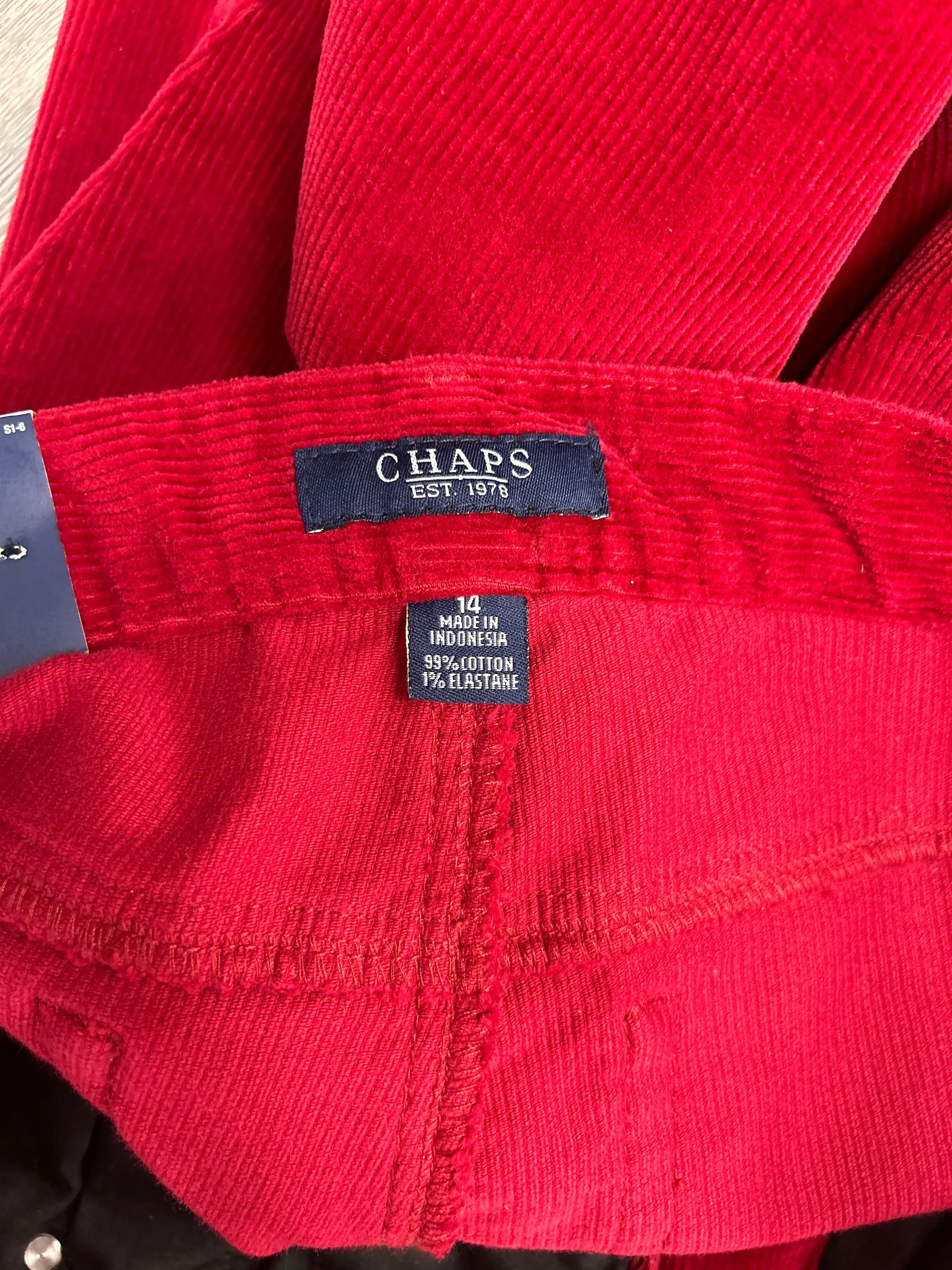 Pants Corduroy By Chaps In Red, Size: 14