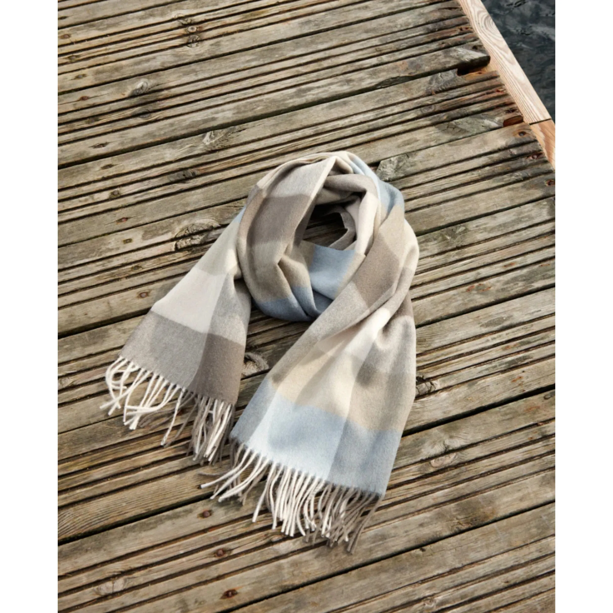 Part Two Kitha Wool Scarf in Smokey Olive Check 30308757