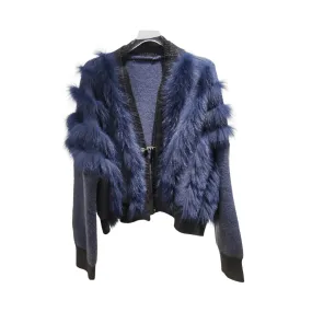 Pre Order:  Genuine Fur Knit Sweater Coat