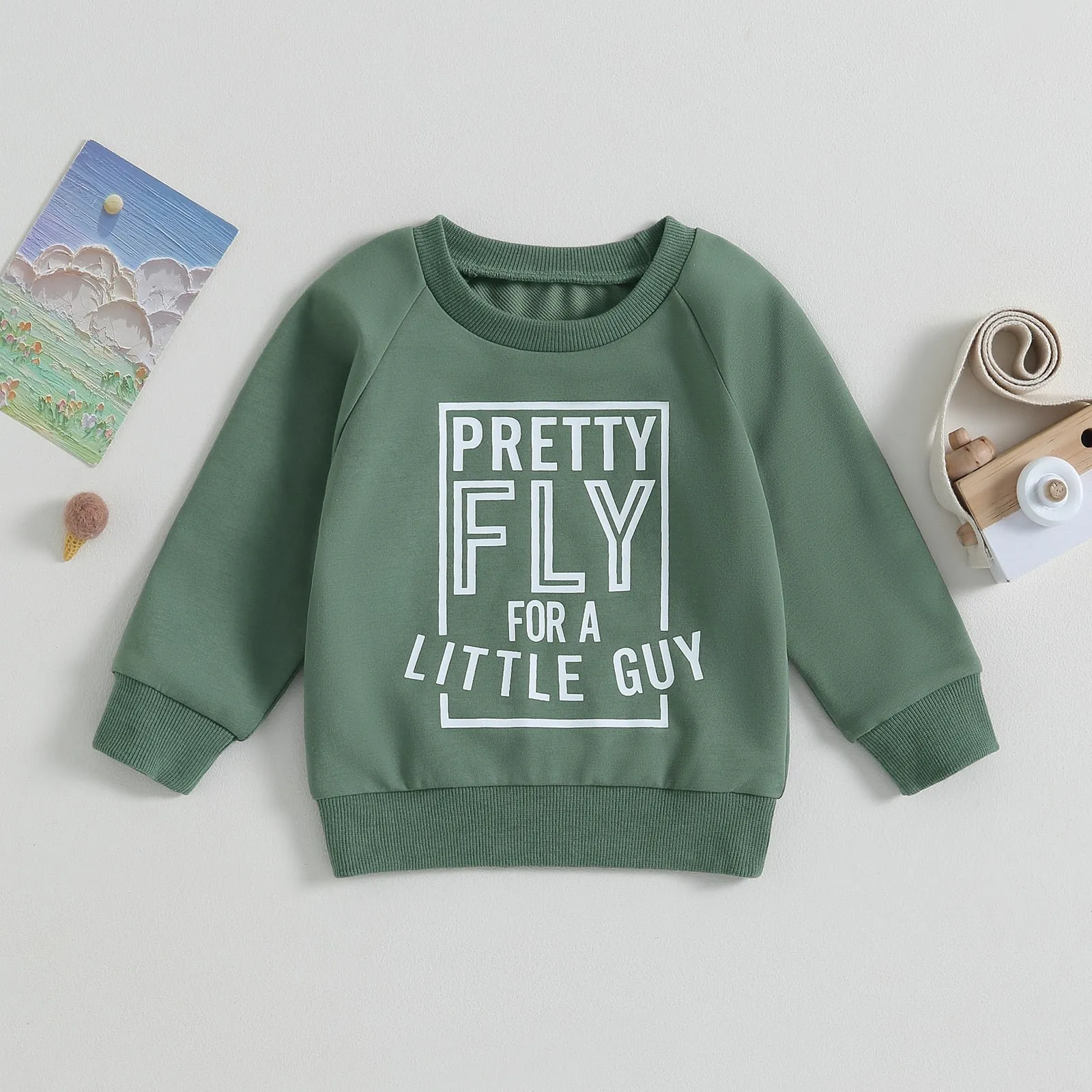 Pretty Fly For a Little Guy Crewneck Sweater