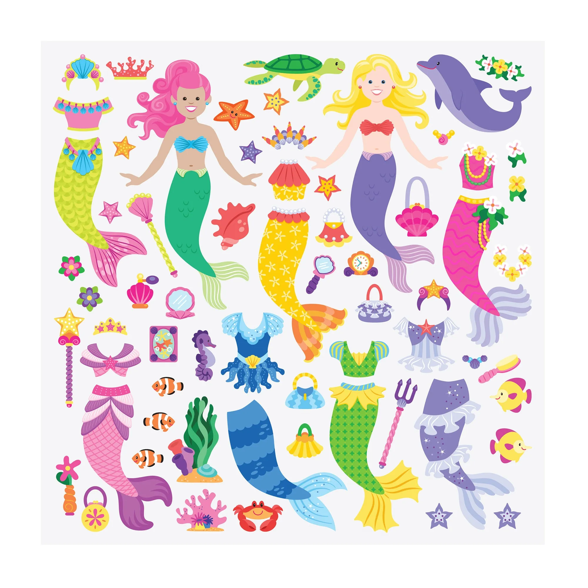 Puffy Sticker Play Set - Mermaid