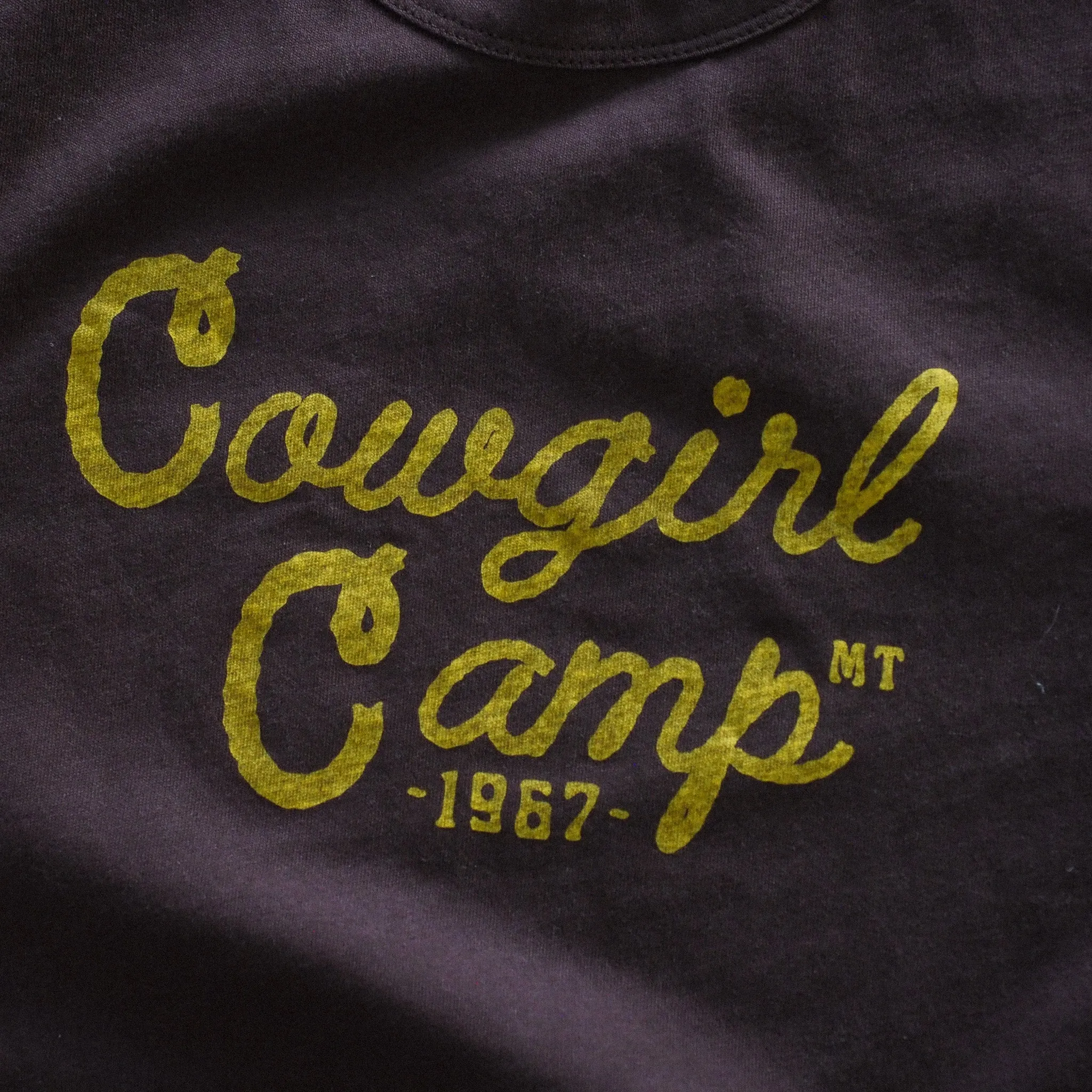 "Cowgirl Camp" Brown Tee