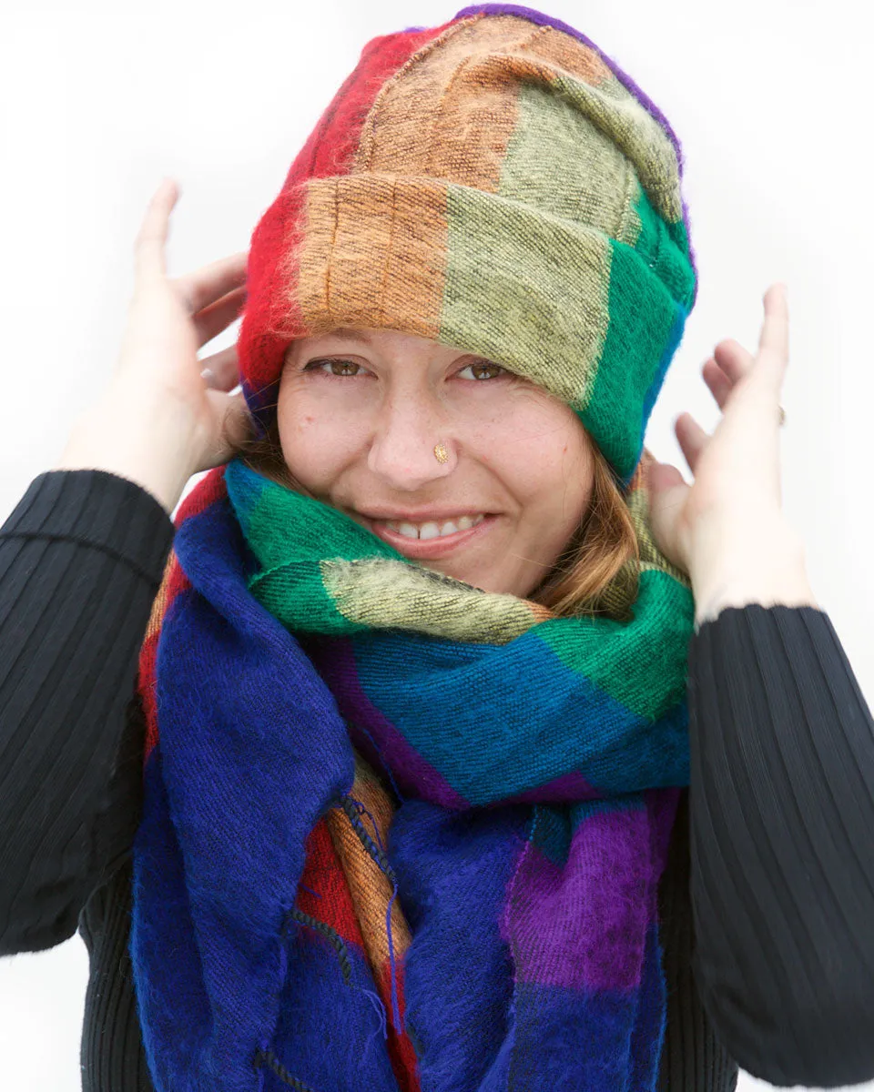 Rainbow Brushed Woven Pashtun