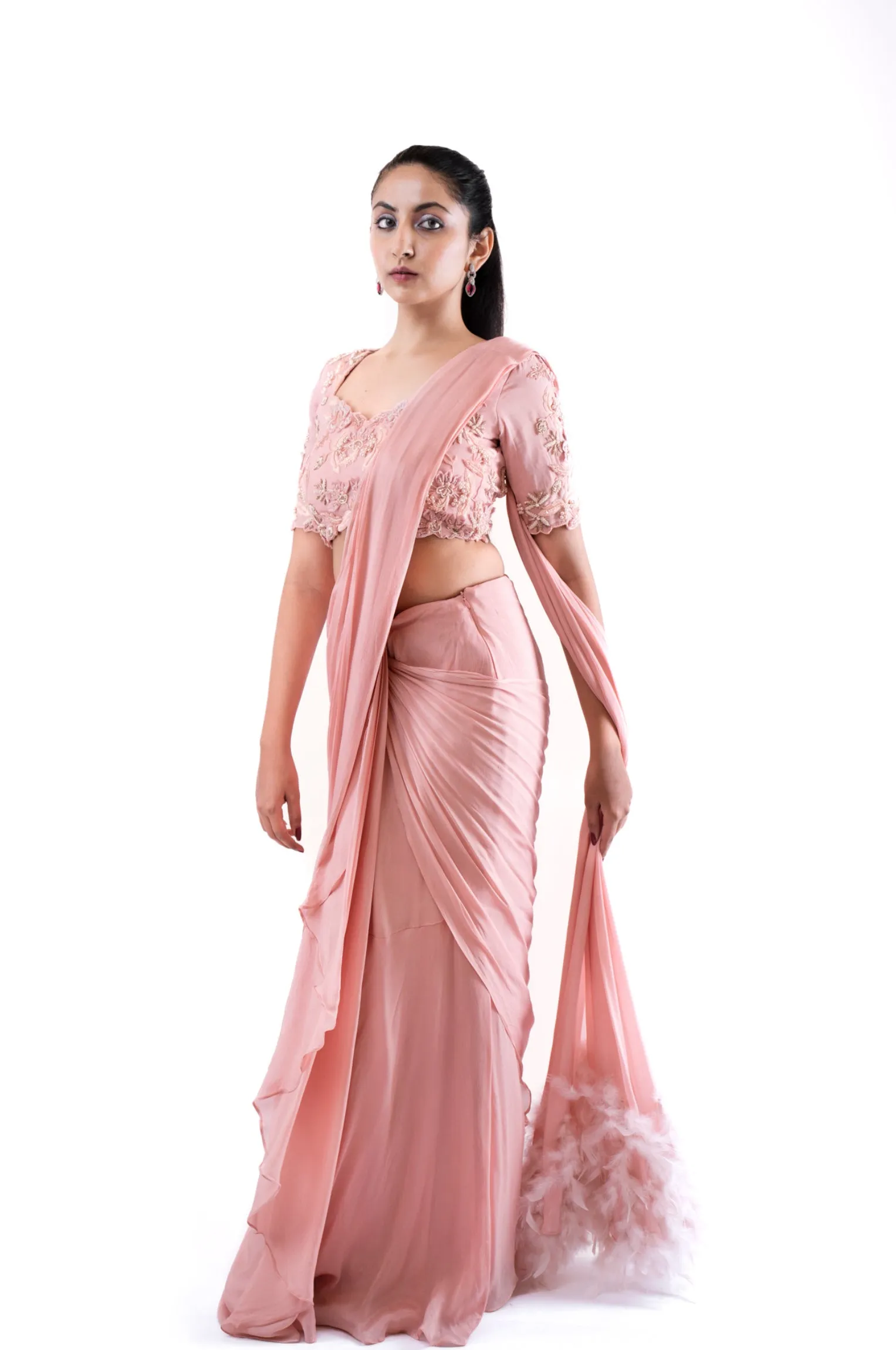 Rosebud Concept Saree Set