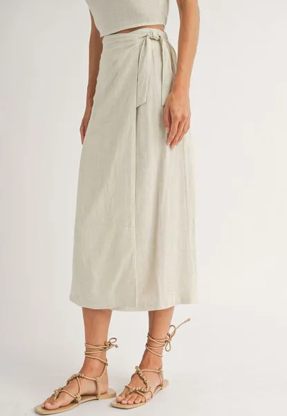 Sadie & Sage Sugarloaf Wrap Front Maxi Skirt