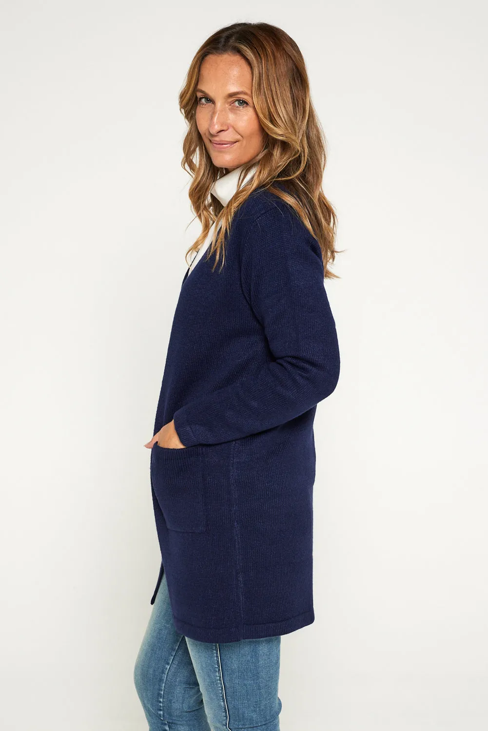 Salima Knit Cardigan - Navy