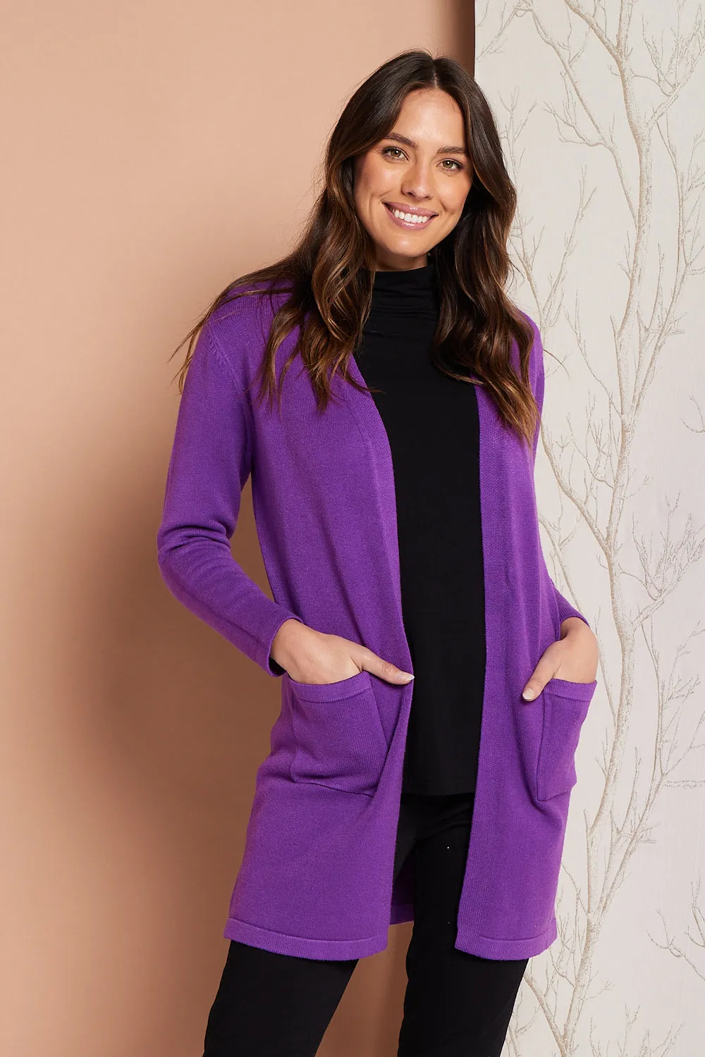 Salima Knit Cardigan - Purple