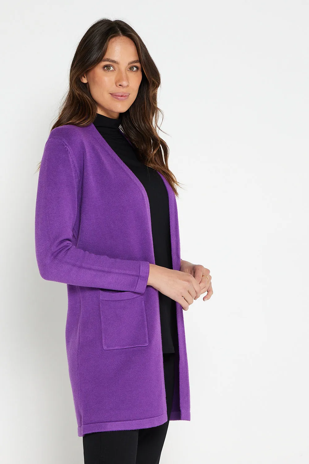 Salima Knit Cardigan - Purple