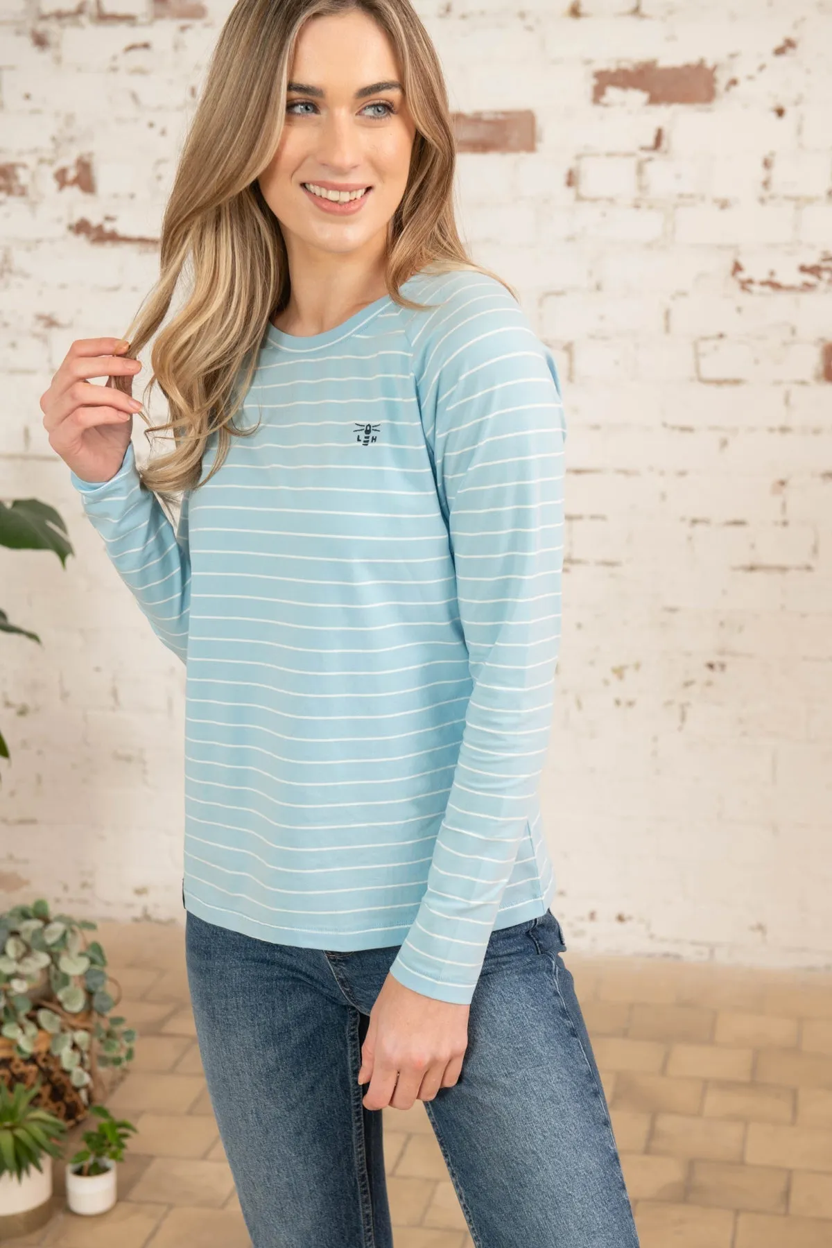 Seashore Long Sleeved Top - Pale Blue