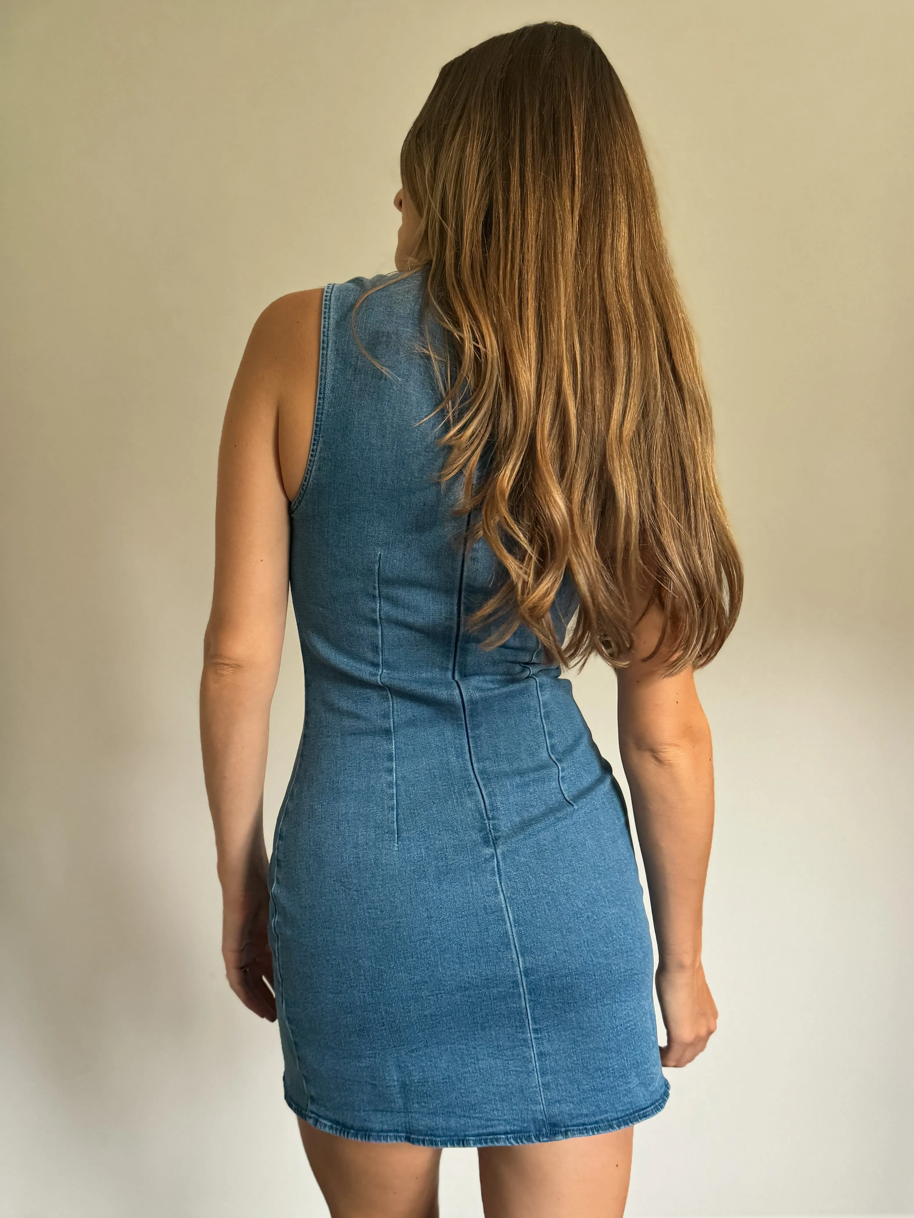 Sleeveless Denim Dress