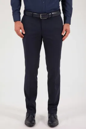 Slim Fit Navy Low Waist Dress Pants