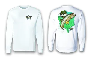 Snook Leap - Long Sleeve Polyester Fishing Shirt