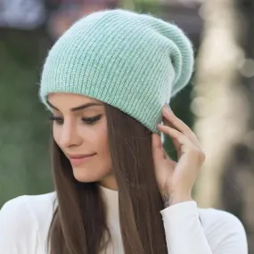 Soft Beanie with Angora Wool