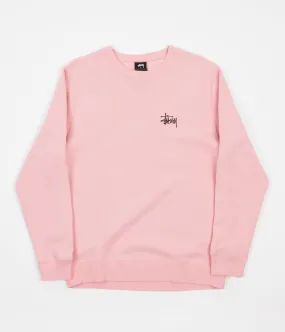 Stussy Basic Crewneck Sweatshirt - Dusty Rose