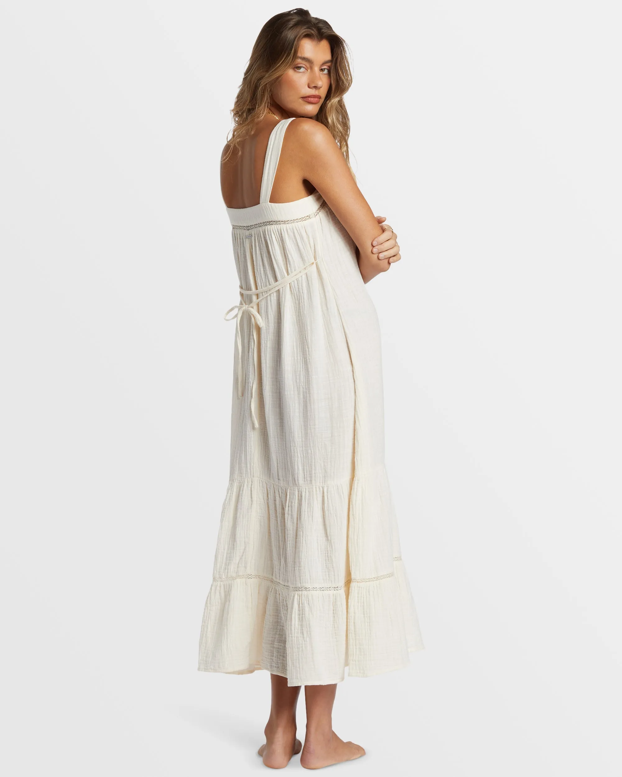 Summers End Maxi Dress - White Cap