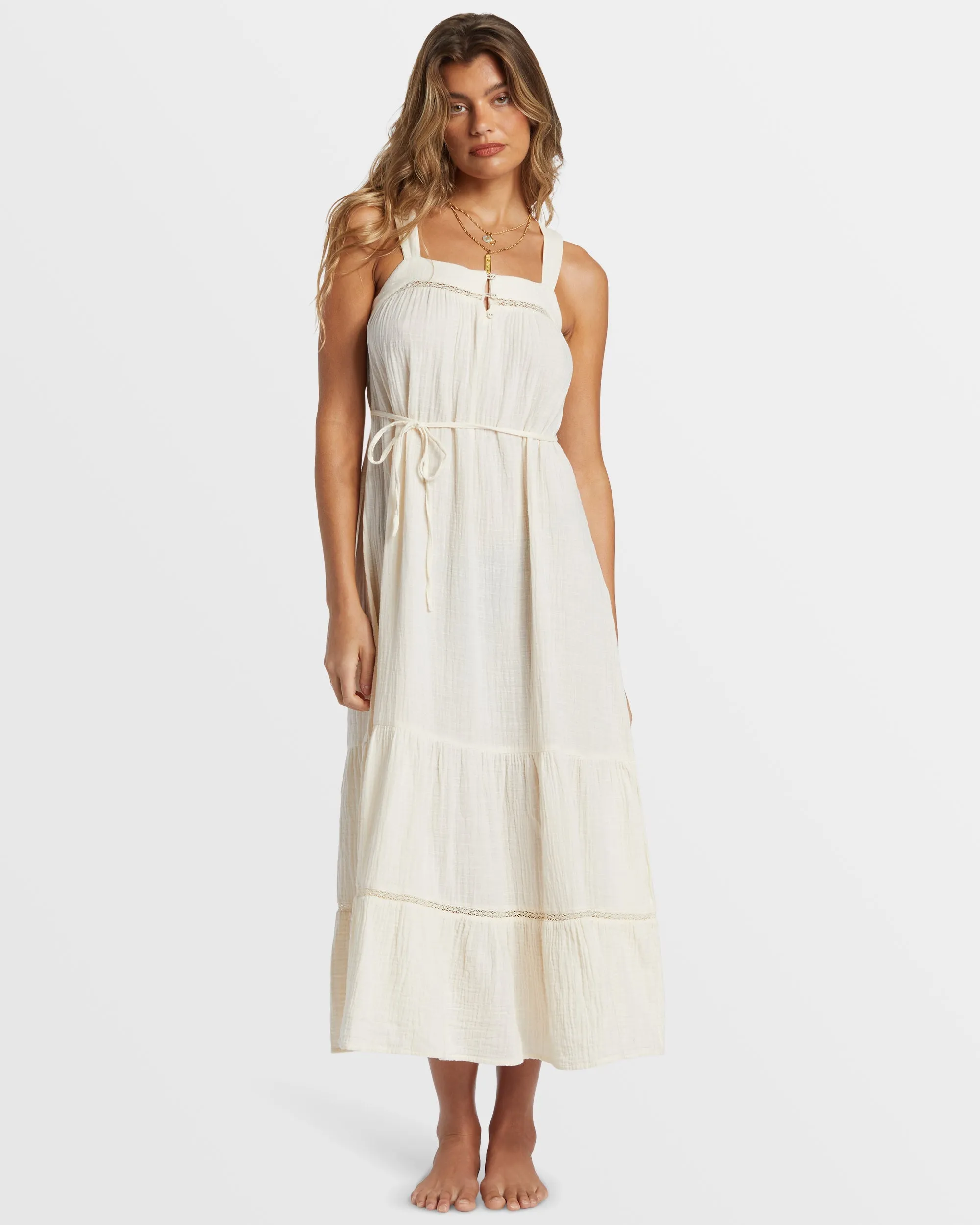 Summers End Maxi Dress - White Cap