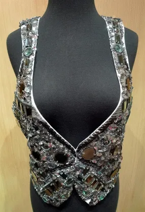 Sunjoo Moon Embroidered Sequins, Crystals & Mirror Vest