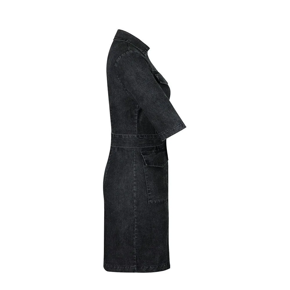 TEEK - Belted Denim Dress