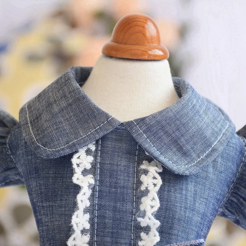 TEEK - Plaid Tutu Denim Doggy Dress