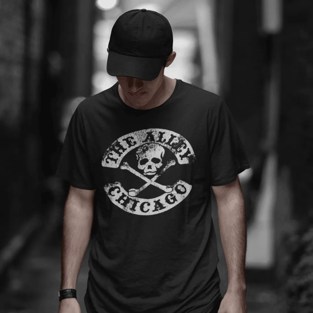 The Alley Chicago Vintage Skull & Crossbones Tshirt & Beanie Pack