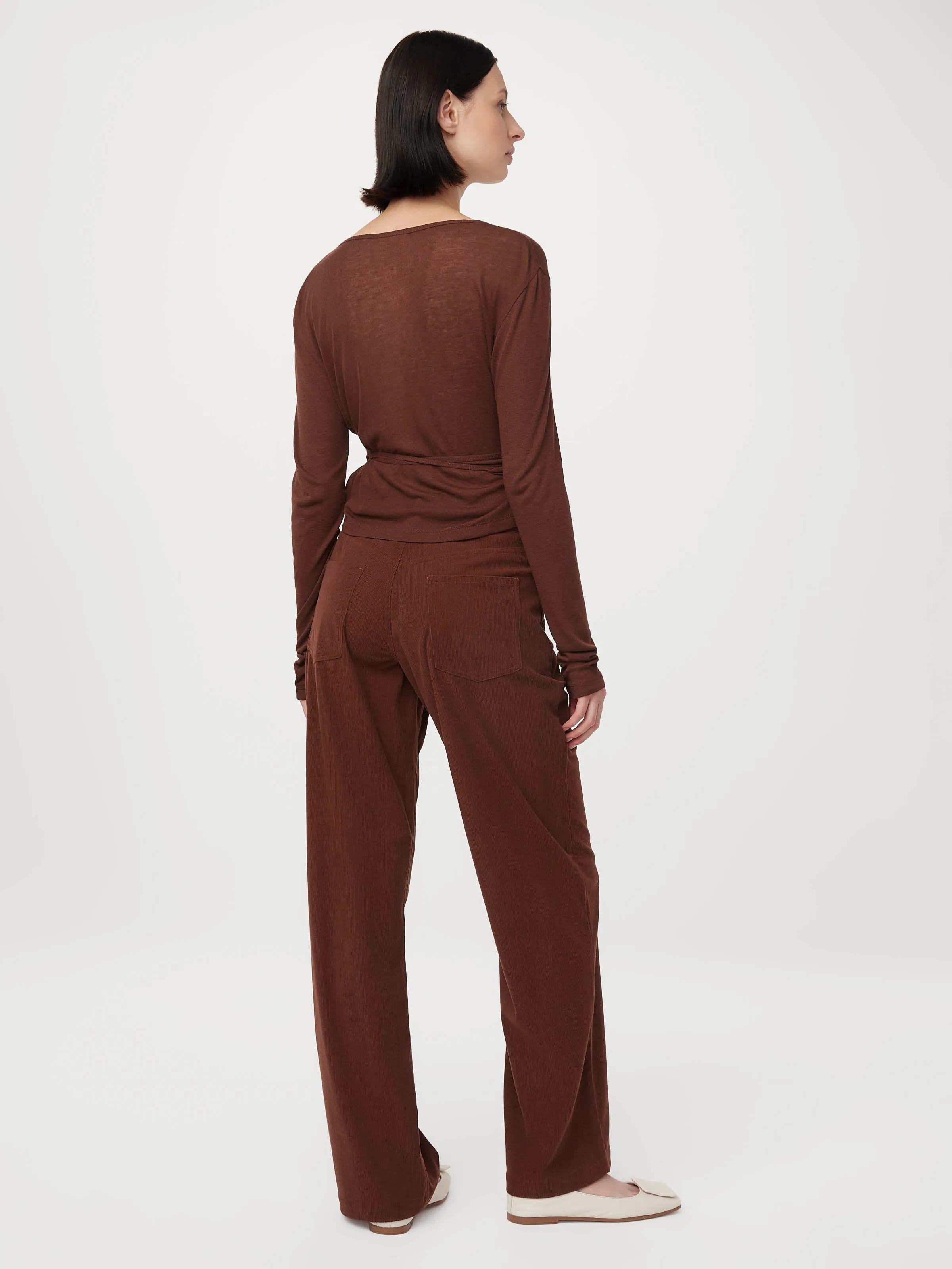 The Annie Corduroy Pant in Pinot Noir