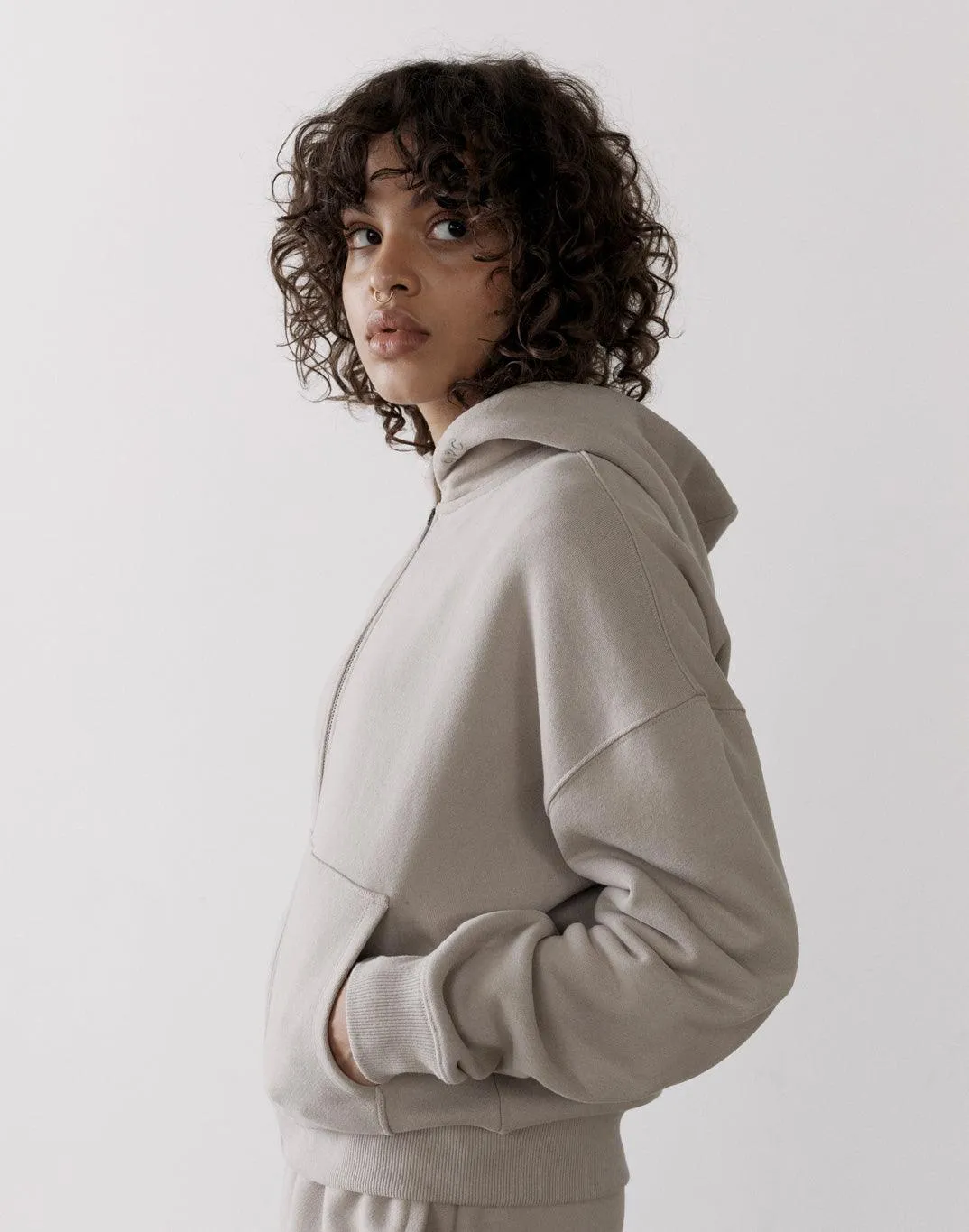 The Womens Full Zip Hoodie in Ashwood