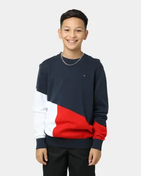 Tommy Hilfiger Kids' Colourblock Sweatshirt Twilight Navy