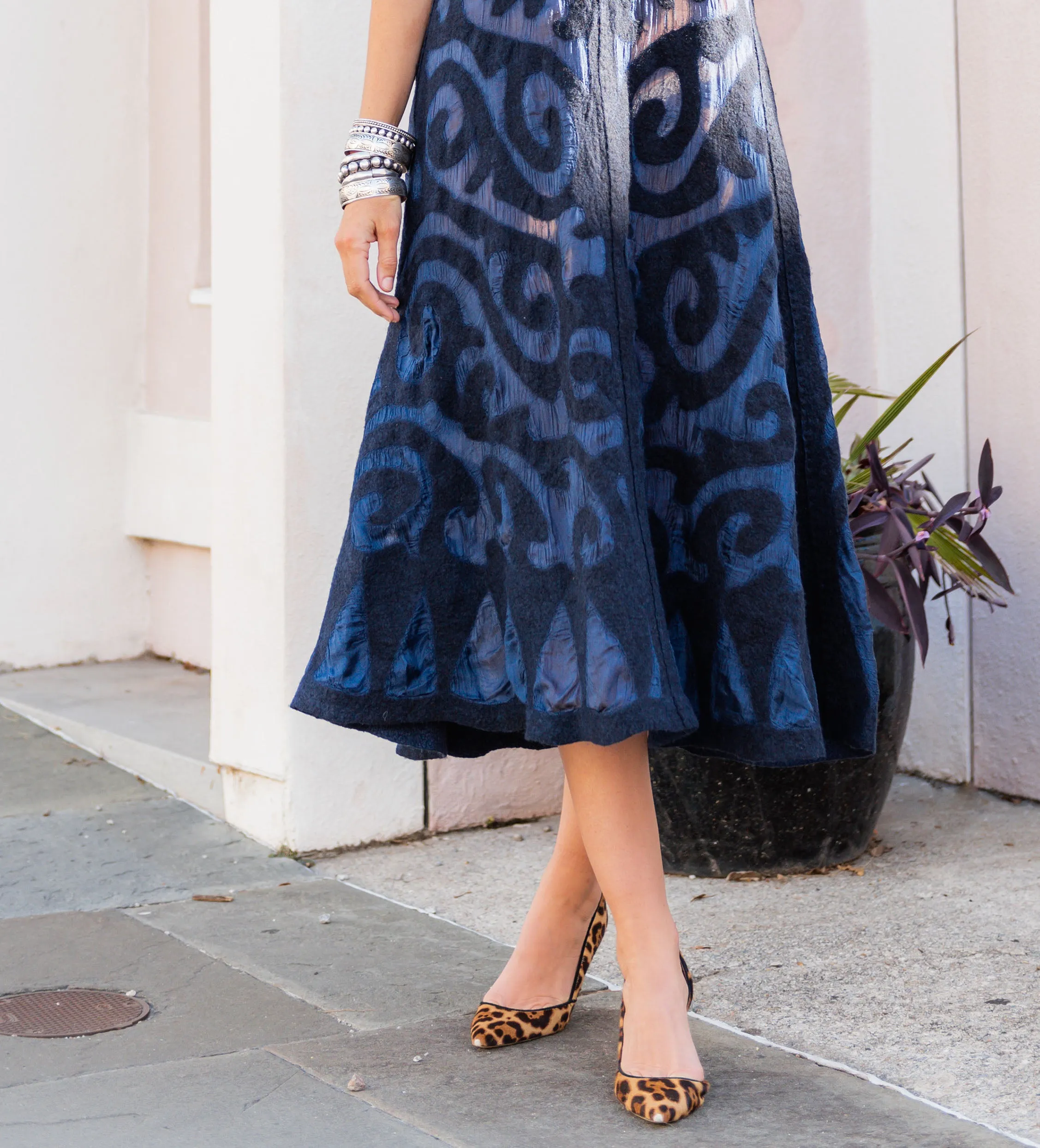 Totemic Dress: Navy