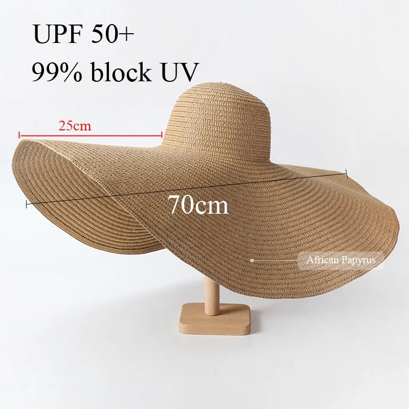 Trendy Oversized  Wide Brim Sun Hat