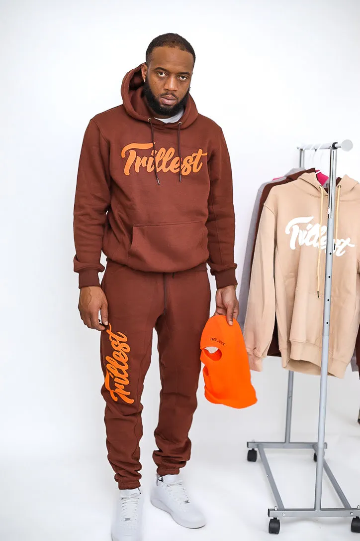 Trillest Oversize Hoodie - Brown\Orange