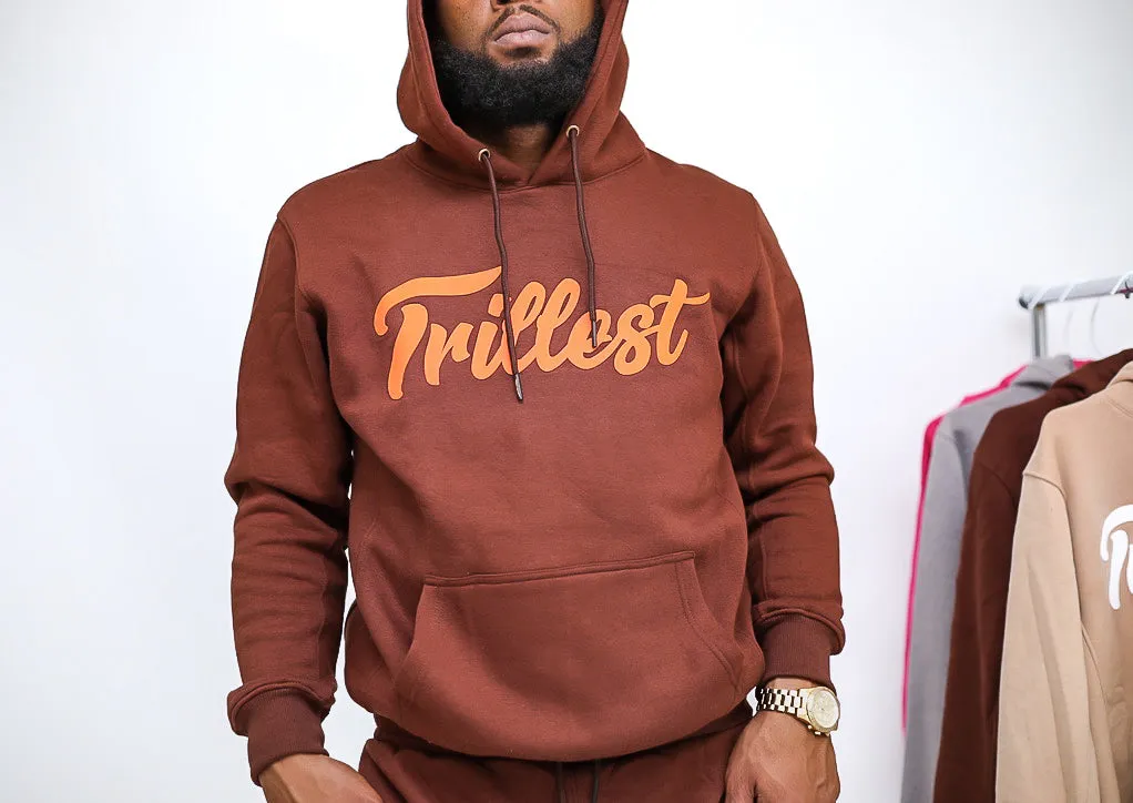 Trillest Oversize Hoodie - Brown\Orange