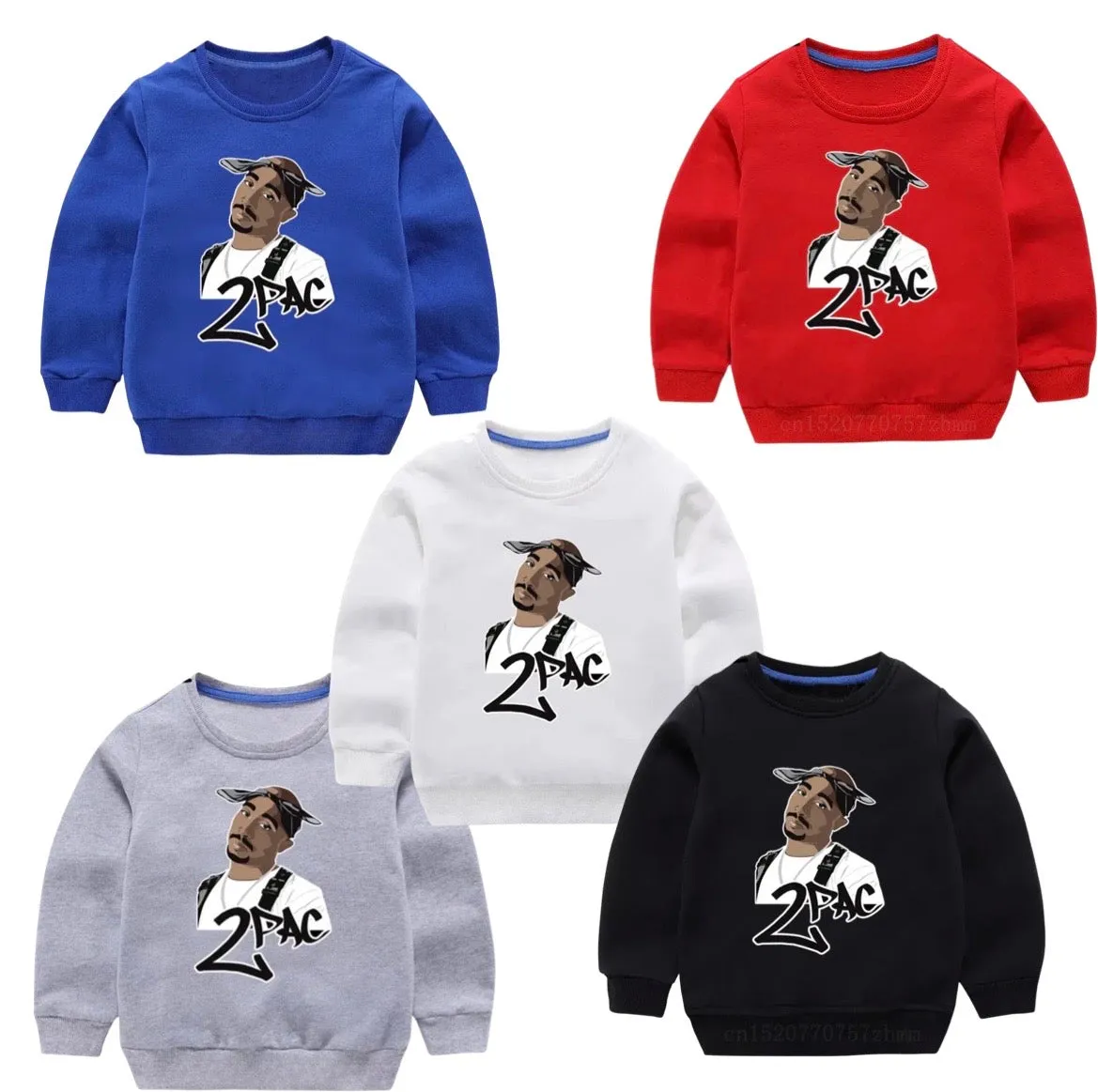 Tupac Graffiti Crewneck Sweater - Kids Jumper