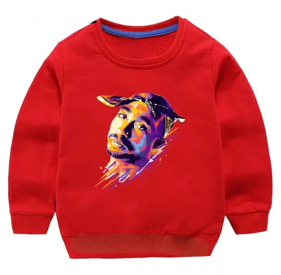 Tupac Watercolour Crewneck Sweater - Kids