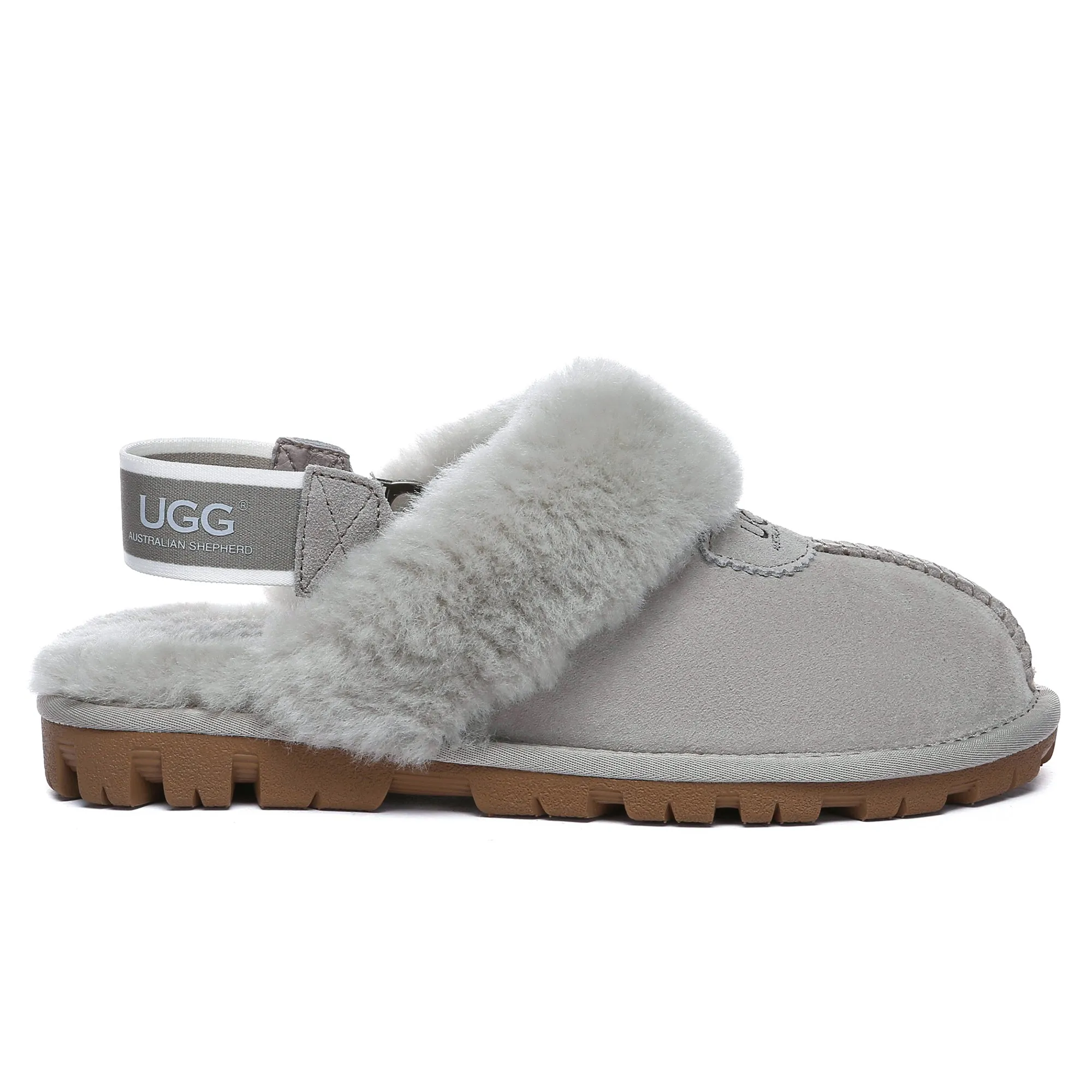 UGG Removable Slingback Waffle Fluffy Slippers